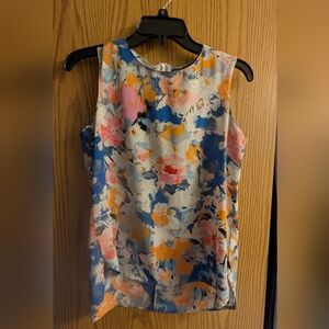 Rose & Olive Multicolor Floral Sleeveless Blouse